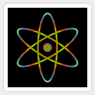 Rainbow Atom Sticker